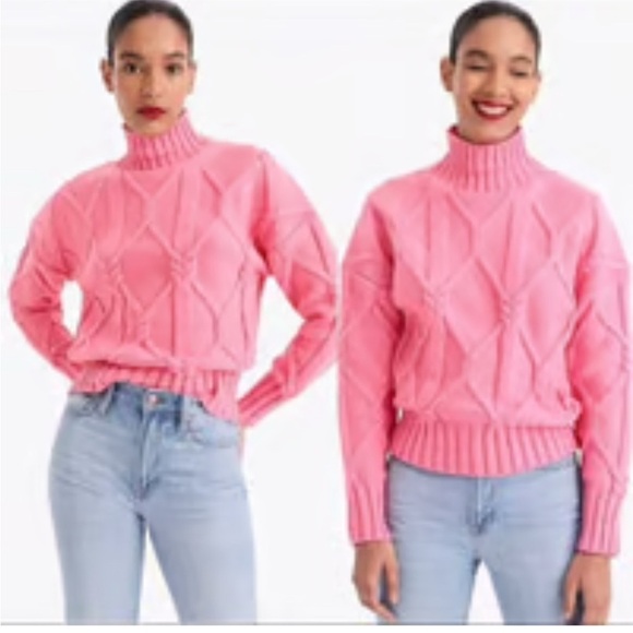 J. Crew Sweaters - J.Crew Collection Pink Knit Sweater -Size M
